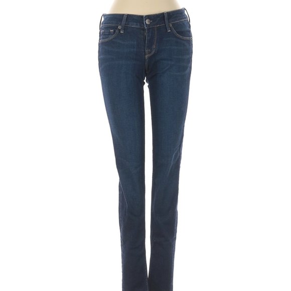 Sebastian McCall Jeans Blue Boho Skinny Leg Low Rise Waist Sz 26 #163 - Picture 1 of 4
